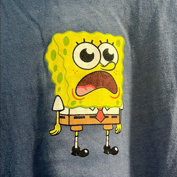 SpongeBob Squarepants Blue Short Sleeve Tees - Picture 3 of 4